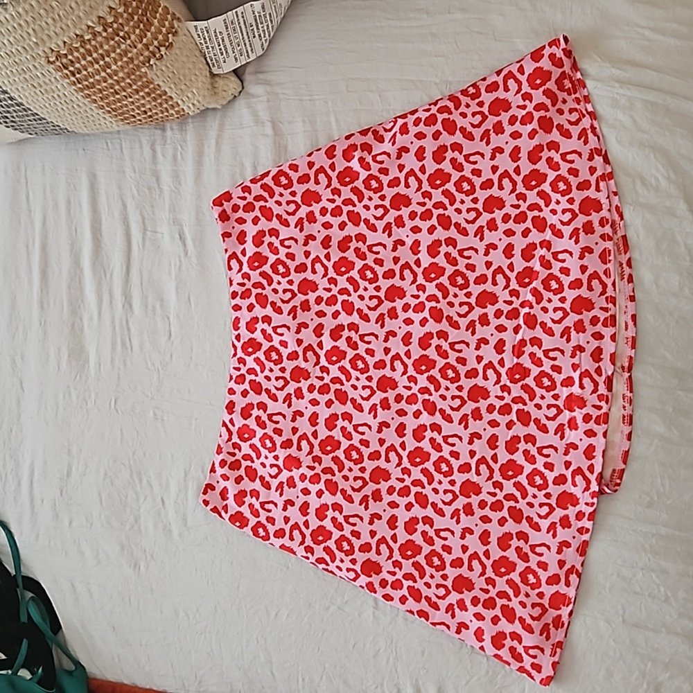 Princess Polly Pink & Red Leopard Skirt